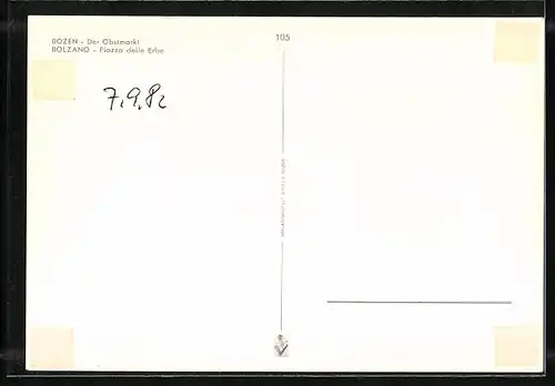 AK Bolzano, Piazza delle Erbe