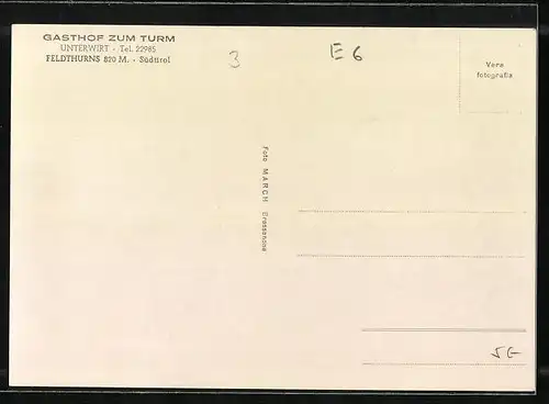 AK Feldthurns, Gasthof zum Turm