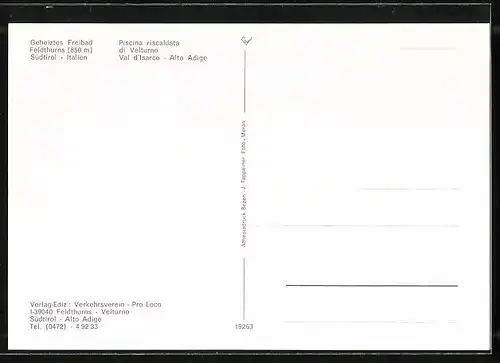 AK Feldthurns, Geheiztes Freibad