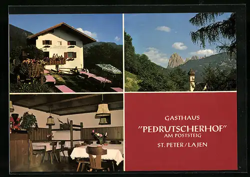 AK Sankt Peter / Lajen, Gasthaus Pedrutscherhof am Poststeig