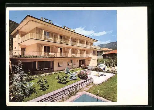 AK Bozen, Hotel Garni Brunhilde, C.-Battisti-Strasse 100