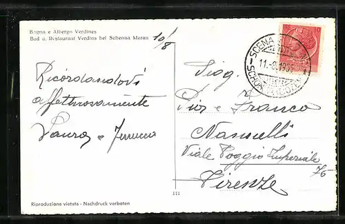 AK Schenna, Restaurant Verdins