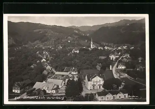 AK Schwarzach, Ortsansicht mit Kirche
