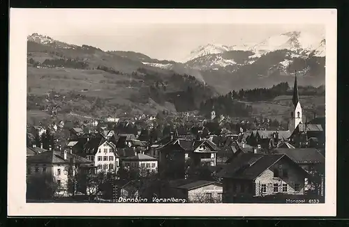 AK Dornbirn, Ortsansicht mit Kirche