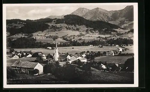 AK Lingenau, Ortsansicht mit d. Winterstaude