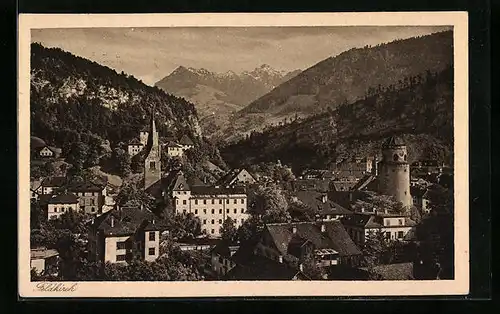 AK Feldkirch, Ortsansicht aus der Vogelschau