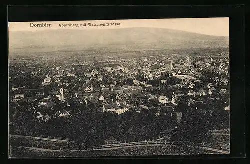 AK Dornbirn, Ortsansicht mit Watzeneggstrasse