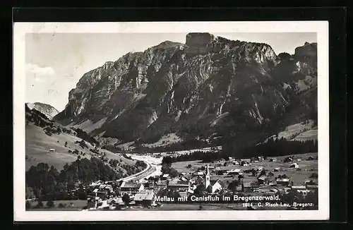 AK Mellau, Ortsansicht mit Canisfluh