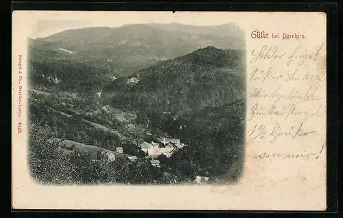 AK Gütle bei Dornbirn, Ortsansicht aus der Vogelschau