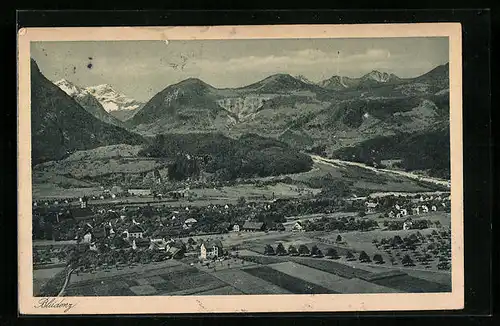 AK Bludenz, Totalansicht mit Panüler und Schillerkopf