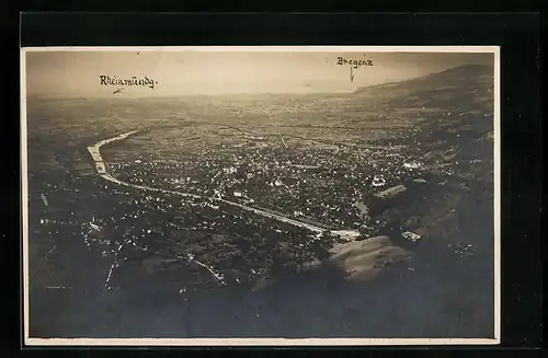 AK Dornbirn, Ortsansicht vom Karren gesehen