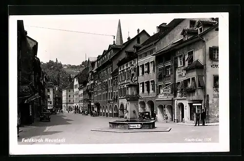 AK Feldkirch, Strassenpartie in der Neustadt