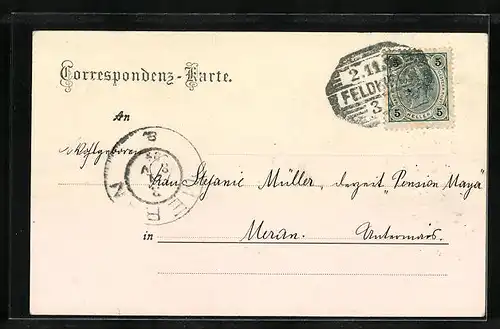 AK Feldkirch, Ortsansicht mit Gurtisspitze