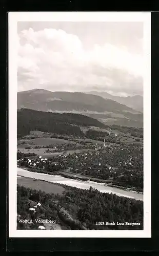 AK Wolfurt, Ortsansicht aus der Vogelschau