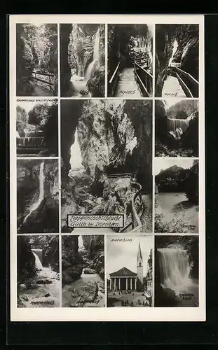 AK Gütle bei Dornbirn, Rappenlochschlucht, Alploch, Rappenloch und Staufensee