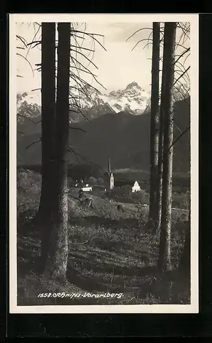 AK Schnifis, Blick zur Kirche