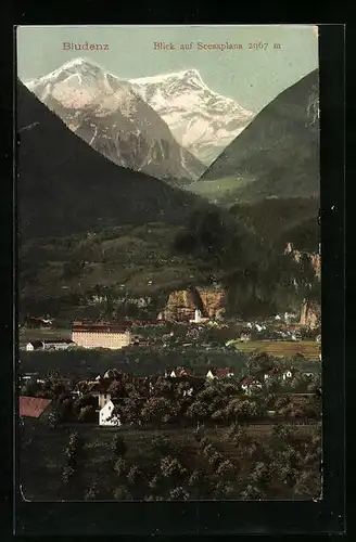 AK Bludenz, Blick zur Scesaplana