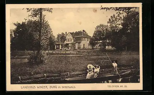 AK Burg / Spreewald, Landhaus Winzer