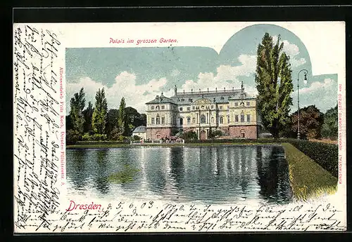 AK Dresden, Palais im grossen Garten