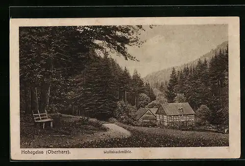 AK Hohegeiss /Harz, Wolfsbachmühle
