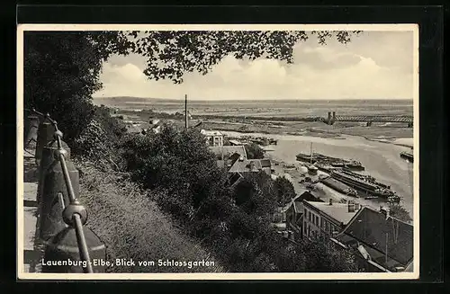 AK Lauenburg /Elbe, Blick vom Schlossgarten