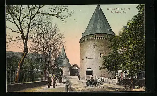 AK Goslar /Harz, Strassenpartie am Breiten Tor