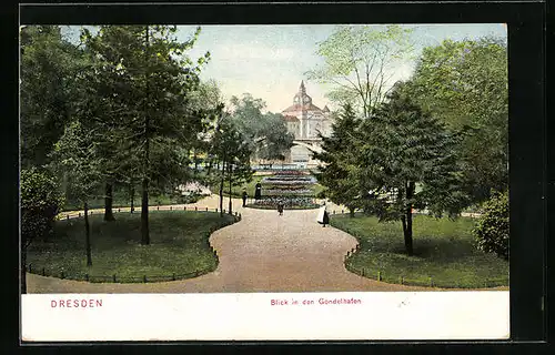 AK Dresden, Blick in den Gondelhafen