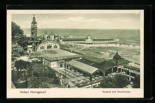 AK Heringsdorf / Usedom, Kurpark und Strandcasino