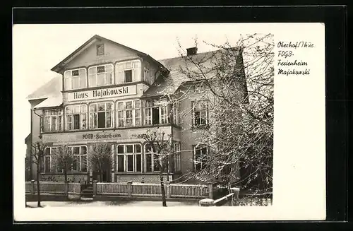 AK Oberhof /Thür., FDGB-Ferienheim Majakowski