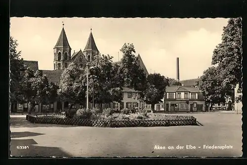 AK Aken /Elbe, Friedensplatz