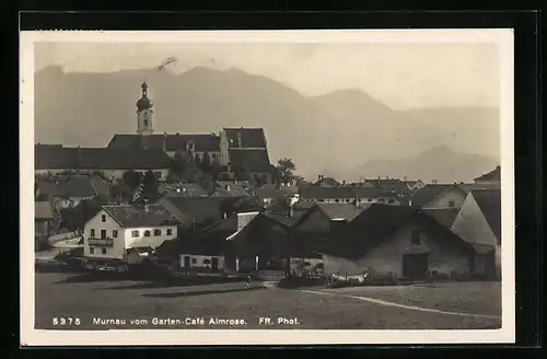 AK Murnau, Ortsansicht, Blick vom Garten-Café Almrose