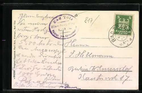 AK Bad Tölz, Blomberghaus