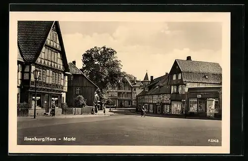 AK Ilsenburg /Harz, Partie am Markt