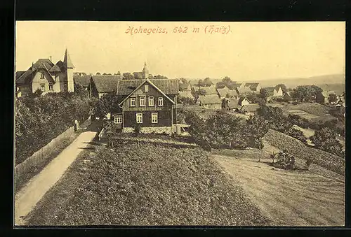 AK Hohegeiss /Harz, Ortsansicht aus der Vogelschau