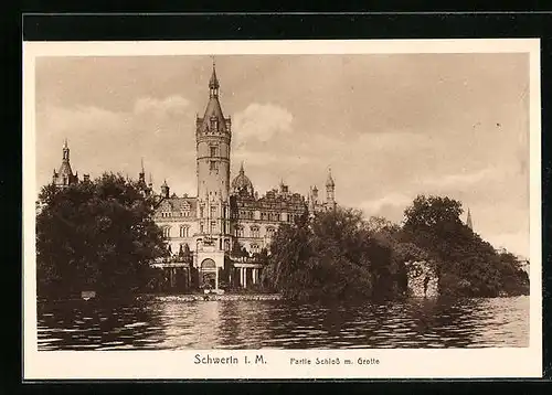 AK Schwerin, Schloss mit Grotte