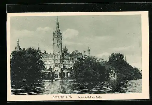 AK Schwerin, Schloss mit Grotte