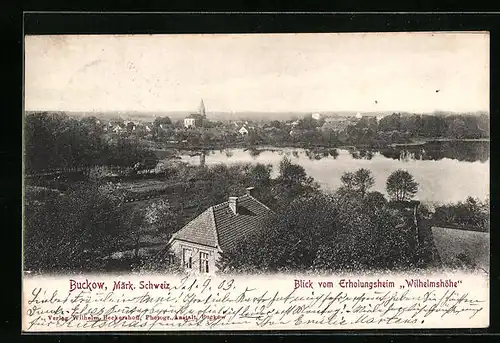 AK Buckow /Märk. Schweiz, Blick vom Erholungsheim Wilhelmshöhe