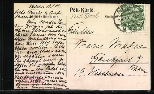 Künstler-AK Meran, Palast-Hotel