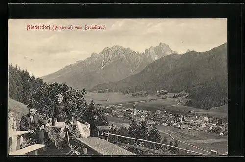 AK Niederdorf /Pustertal, Teilansicht vom Brandhäusl