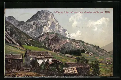 AK Colfuschg, Panorama mit Sass Songher