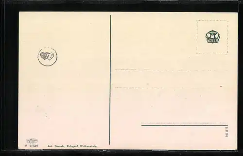 AK Wolkenstein-Gröden, Ortspartie mit Sallagruppe u. Flurkreuz