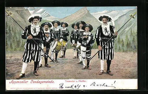 AK Appenzell, Appenzeller Landsgemeinde, Trommler und Pfeifer