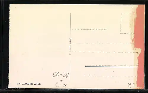 AK Airolo, Gotthardhospiz und Mann mit Bernhardinern