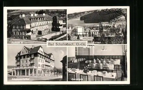 AK Bad Schallerbach, Hotel Schallerbacherhof, Kurhaus, Inneres Speiseraum