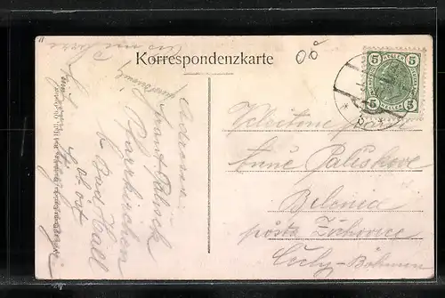 AK Pfarrkirchen, Ortspartie mit Kirche