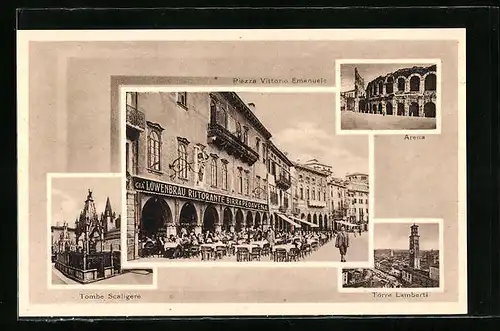 AK Verona, Löwenbräu Ristorante, Piazza Vittorio Emanuele, Arena, Torre Lamberti, Tombe Scaligere