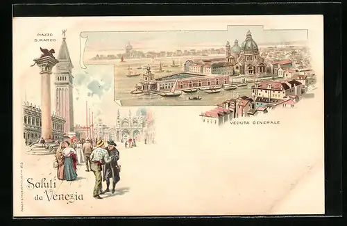 Lithographie Venezia, Piazza S. Marco, Veduta generale