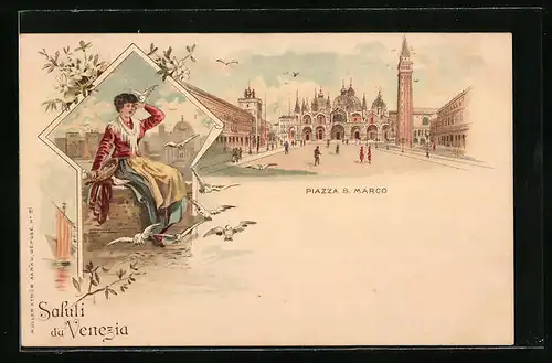 Lithographie Venezia, Piazza S. Marco
