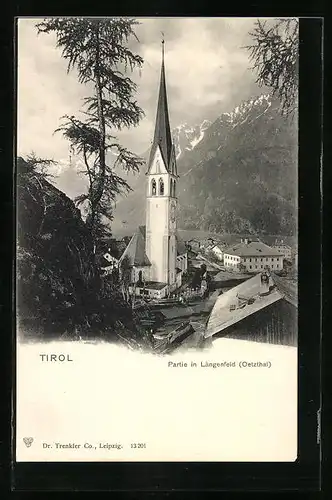 AK Längenfeld /Oetzthal, Ortspartie mit Kirche