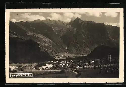 AK Sautens, Ortsansicht aus der Vogelschau